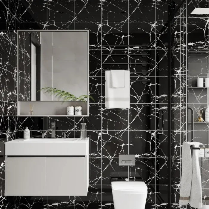 ✨ Self-Adhesive Vinyl Tile Stickers, Waterproof Floor & Wall Decor Tiles for Home Renovation