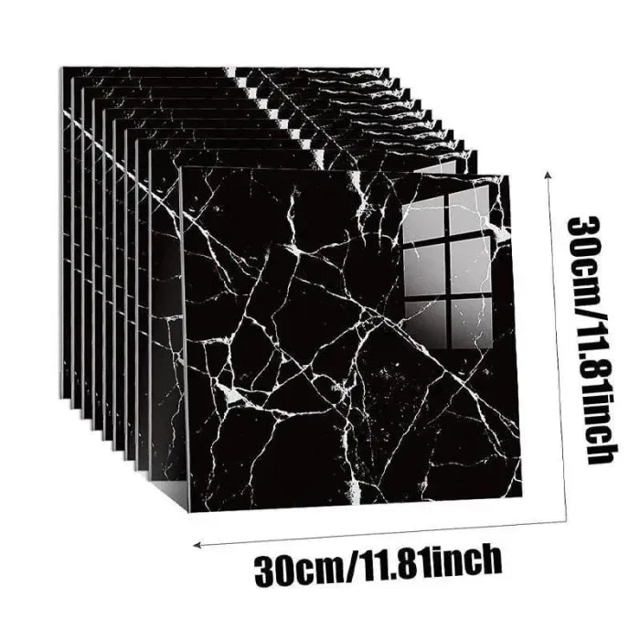 ✨ Self-Adhesive Vinyl Tile Stickers, Waterproof Floor & Wall Decor Tiles for Home Renovation