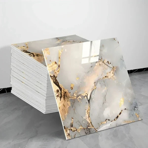✨ Self-Adhesive Vinyl Tile Stickers, Waterproof Floor & Wall Decor Tiles for Home Renovation